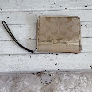 Coach Tan Wristlet Wallet​